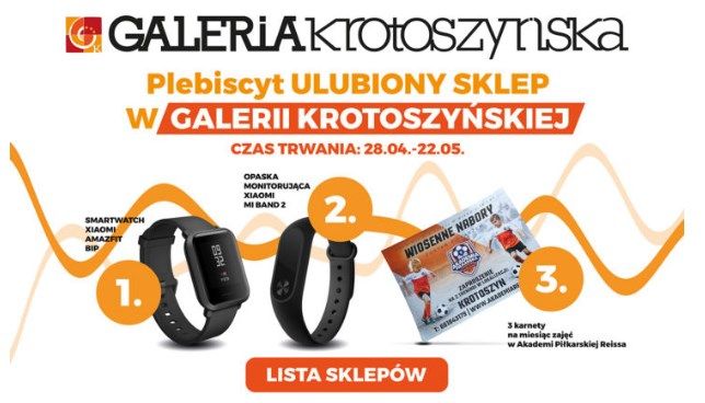 Oddaj głos na swój ulubiony sklep w Galerii Krotoszyńskiej i wygraj darmowe treningi!