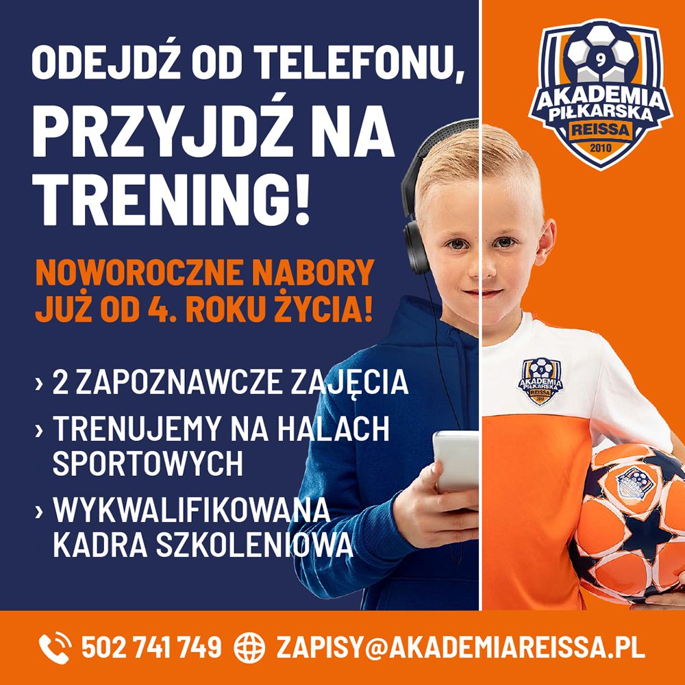 Noworoczne nabory! Odejdź od telefonu, przyjdź na trening!